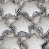 Silver Chocolate Stars - Foil Wrapped 5lb Bag