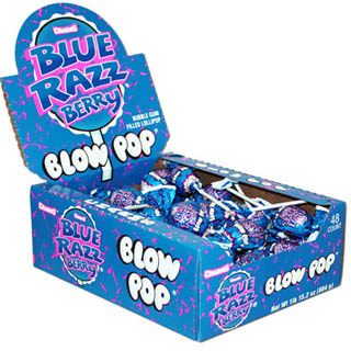 Blue Razz Blow Pops - 48ct Box