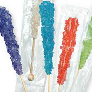 Assorted Rock Candy Sticks - Wrapped 120ct