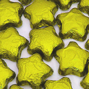 Gold Chocolate Stars - Foil Wrapped 5lb Bag