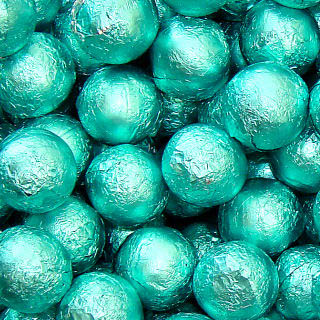 Tiffany Blue Chocolate Marbles - Foil Wrapped 10lb Bag