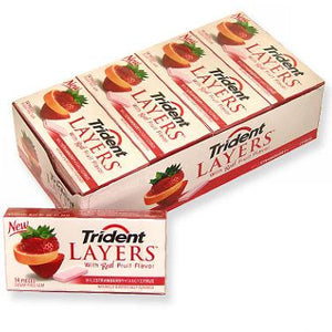 Trident Layers - Wild Strawberry Tangy Citrus 12ct