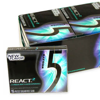 Wrigley's 5 Gum - React 2 Mint 15-Stick 10ct –