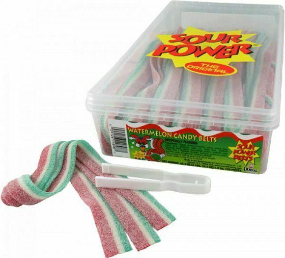 Sour Power Belts Watermelon - 150ct Tub