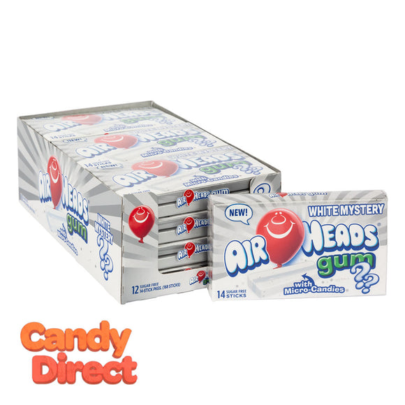 Airheads Sugar Free Gum White Mystery 1.19oz - 12ct