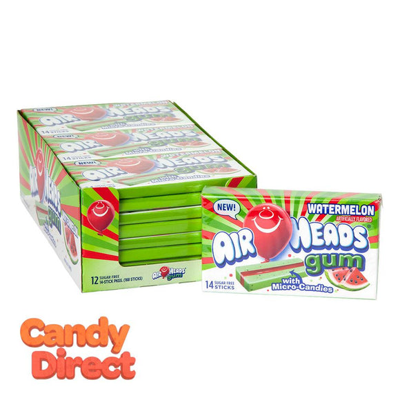 Airheads Gum Watermelon 14-pc - 12ct