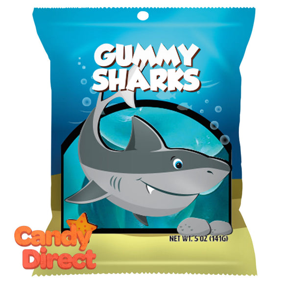 Amusemints Gummy Sharks 5oz Peg Bag - 12ct