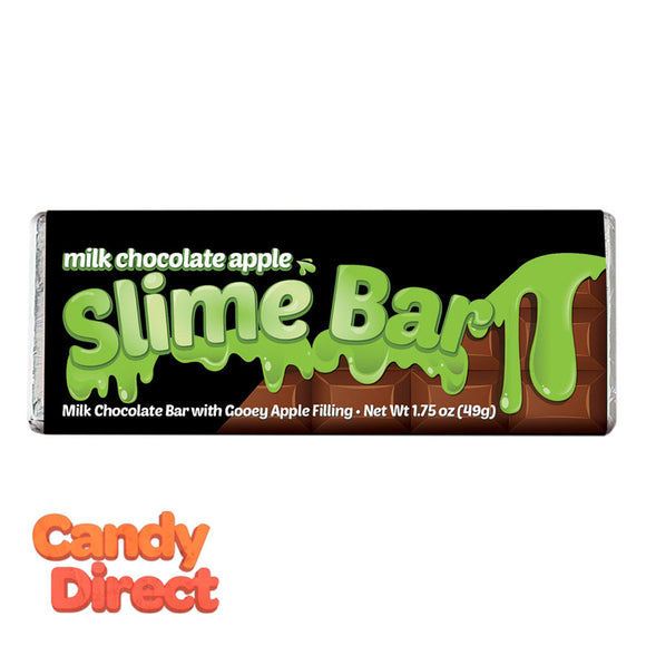 Amusemints Milk Chocolate Apple Slime Bar 1.75oz Bar - 24ct