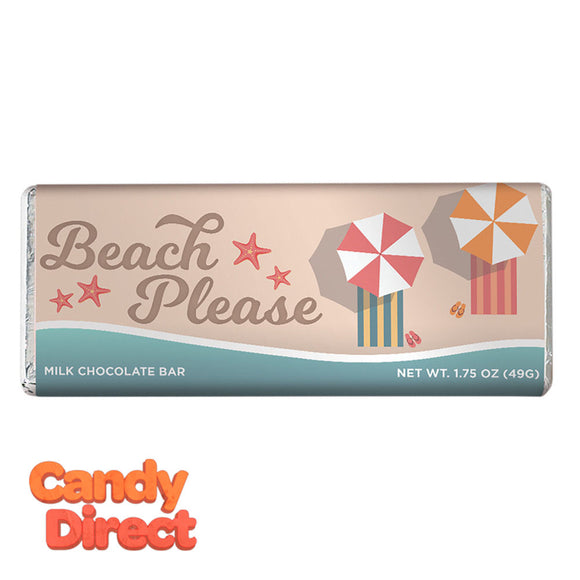 Amusemints Milk Chocolate Beach Please 1.75oz Bar - 24ct