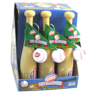 Big Slugger Bubble Gum Baseball Bats - 12ct Display Box