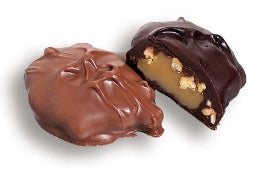 Pecan Caramel Patties - Milk Chocolate 5lb