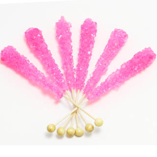 Bubble Gum Rock Candy Sticks - Unwrapped 120ct
