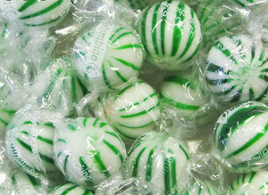 Jumbo Green & White Spearmint Balls - 120ct