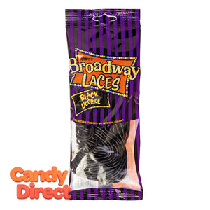 Black Licorice Broadway Laces 4oz Peg Bag - 12ct