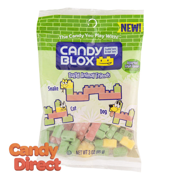 Blox Candy Build Animal Friends 3oz Peg Bag - 12ct