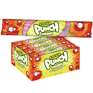 Sour Punch Straws - Strawberry 24ct