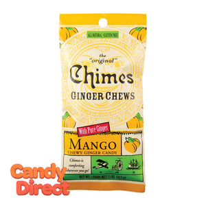 Chimes Ginger Chews Mango 1.5oz Bag - 12ct
