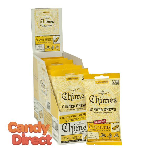 Chimes Ginger Chews Peanut Butter 1.5oz Bag - 12ct