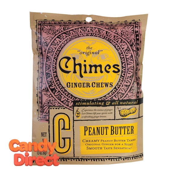 Chimes Ginger Chews Peanut Butter 5oz Bag - 20ct