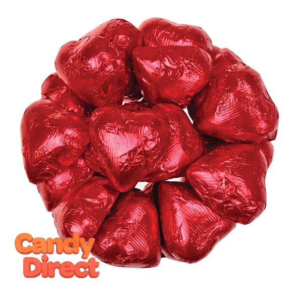 Red Chocolate Hearts - Foil Wrapped 10lb