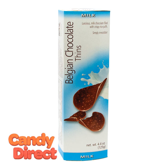 Chocolate Thins Milk Chocolate Belgian 4.4oz - 12ct
