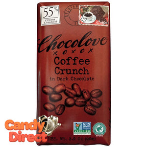 Chocolove Dark Chocolate Coffee Crunch Bars - 12ct