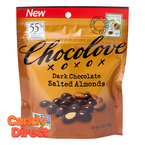 Chocolove Dark Chocolate Salted Almonds 4.5oz Pouch - 8ct