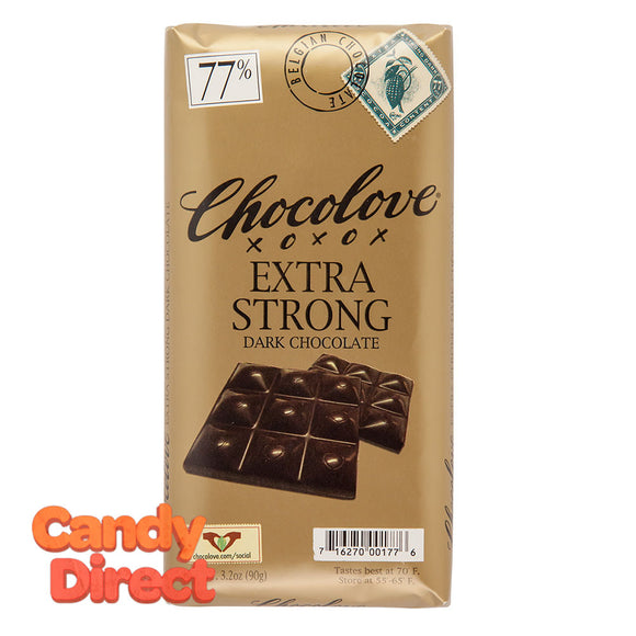 Chocolove Extra Strong Dark Chocolate 3.2oz Bar - 12ct