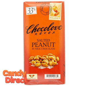 Chocolove Milk Chocolate Salted Peanut Bars - 12ct