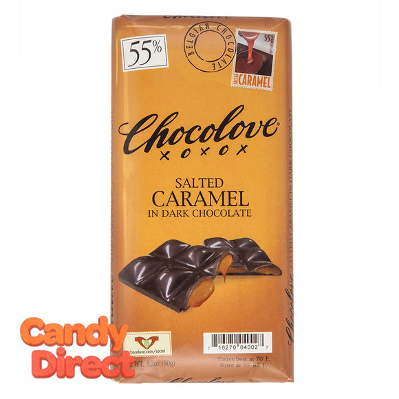 Chocolove Salted Caramel In Dark Chocolate 3.2oz Bar - 10ct
