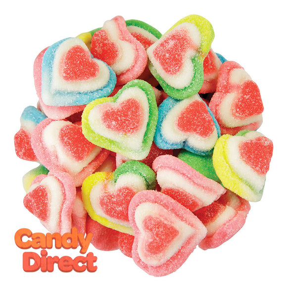 Clever Candy Rainbow Triple Layer Hearts - 6.6lbs