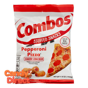 Combos Pizza Pepperoni Baked Cracker 6.3oz Peg Bag - 12ct