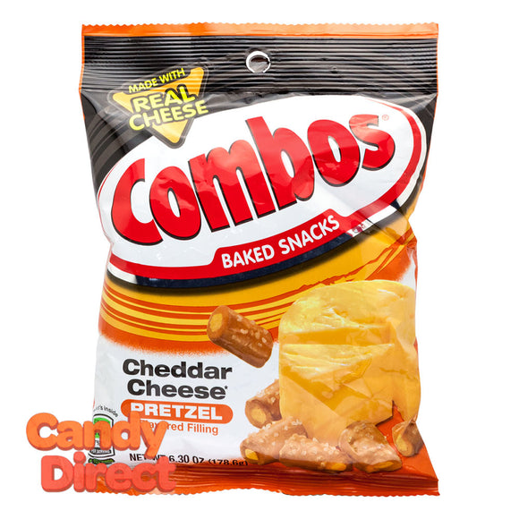 Combos Pretzel Cheddar Cheese 6.3oz Peg Bag - 12ct