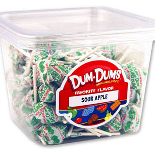 Dum Dum Pops - Sour Apple 1lb Tub