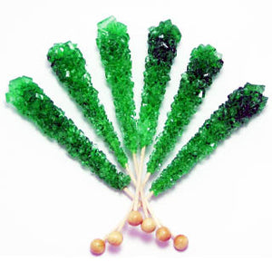 Lime Rock Candy Sticks - Unwrapped 120ct