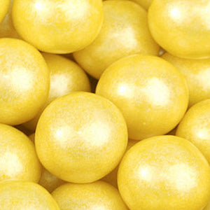 Yellow Shimmer Bubble Gum Balls - 2lb