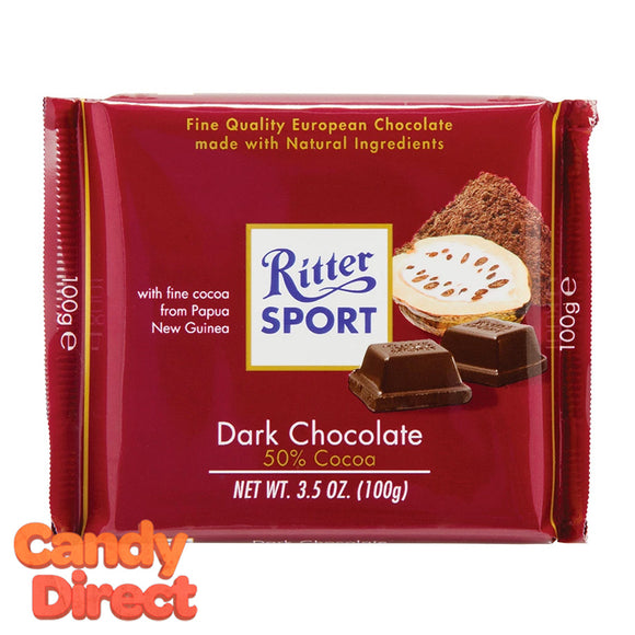 Dark Chocolate 50% Ritter Sport - 12ct