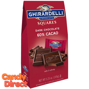 Dark Chocolate 60% Cacao Ghirardelli Squares - 6ct Bags