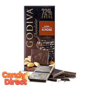 Dark Chocolate Almond Godiva Tablet Bars - 10ct