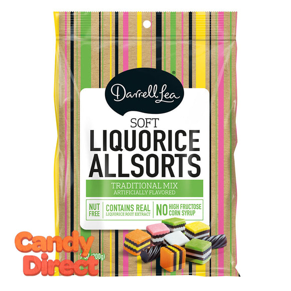 Darrell Lea Allsorts Liquorice 7oz Peg Bag - 8ct