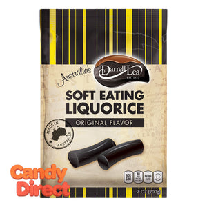 Darrell Lea Licorice Original Black 7oz Peg Bag - 8ct