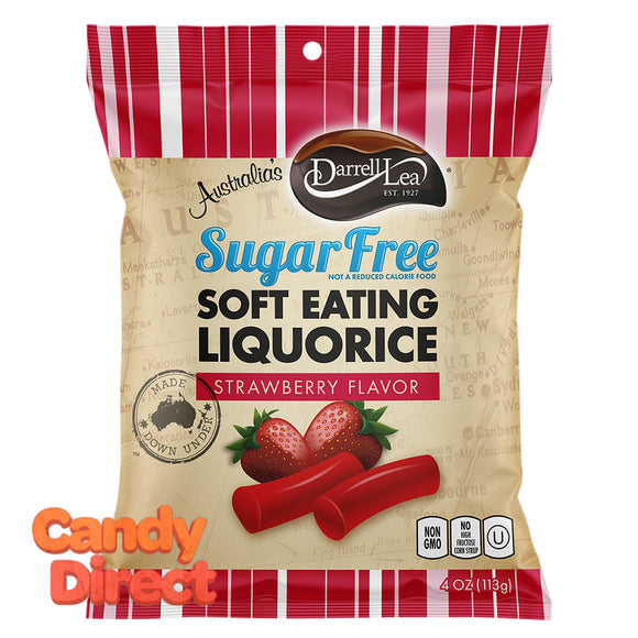 Darrell Lea Licorice Sugar Free Strawberry 4oz - 8ct