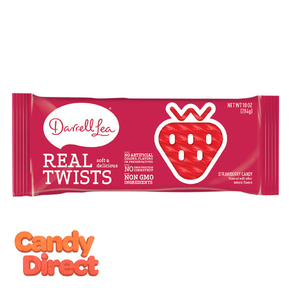 Darrell Lea Twist Strawberry 10oz Bag - 8ct