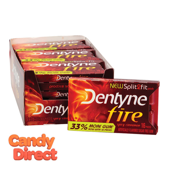 Dentyne Gum Fire Spicy Cinnamon - 9ct
