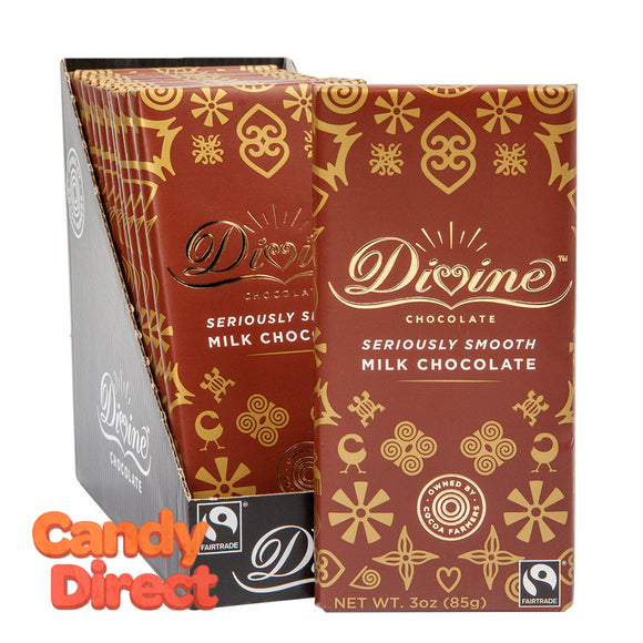 Divine Bars Milk Chocolate 3oz - 12ct