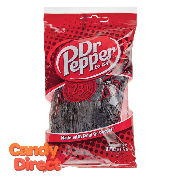 Dr. Pepper Twists Licorice 5oz Peg Bag - 12ct