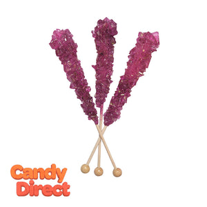 Dryden And Palmer Unwrapped Blueberry Rock Candy 6 1/2 Inch Stick - 120ct