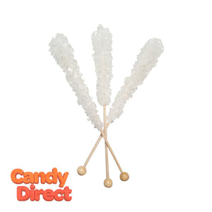 Dryden And Palmer Unwrapped White Rock Candy 6 1/2 Inch Stick - 120ct
