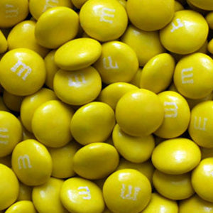 yellow m&m chocolate