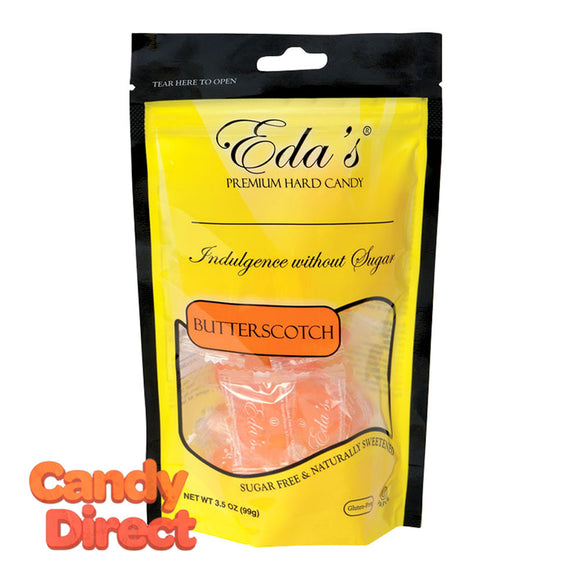 Eda's Butterscotch Sugarfree 3.5oz Pouch - 12ct